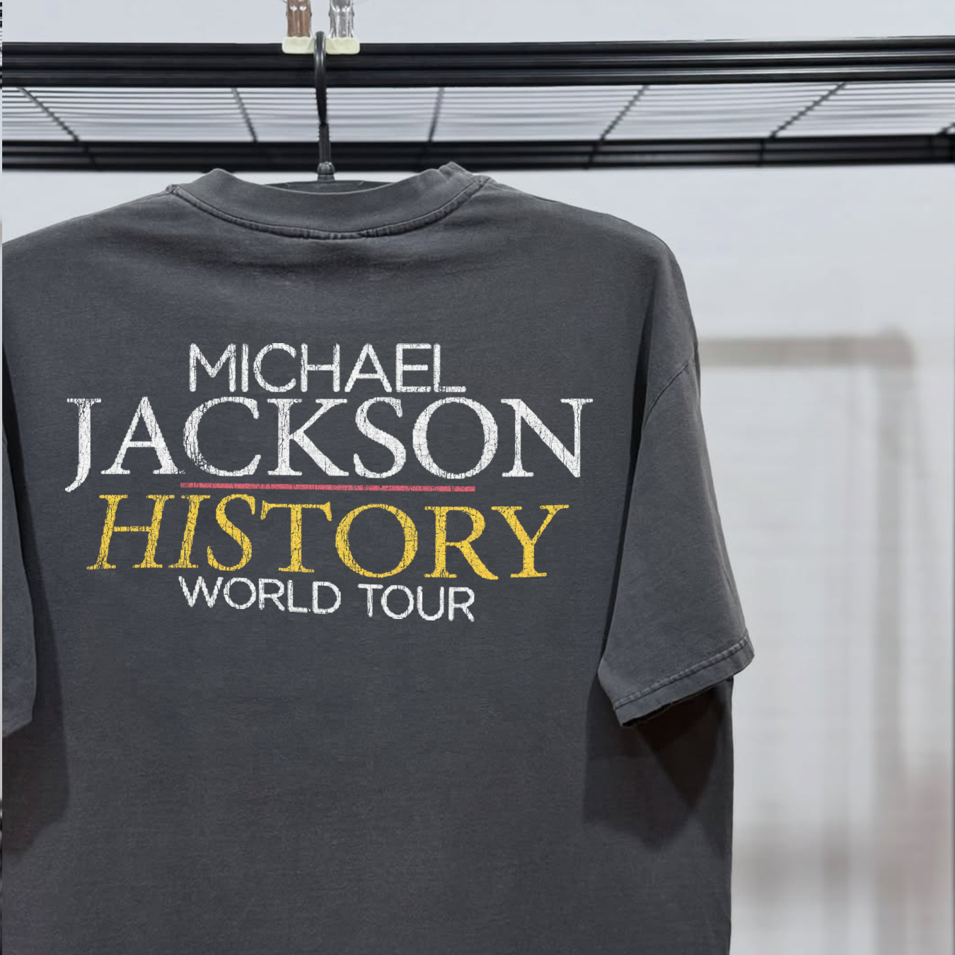 Michael Jackson '95 History World Tour Heavyweight Washed Black