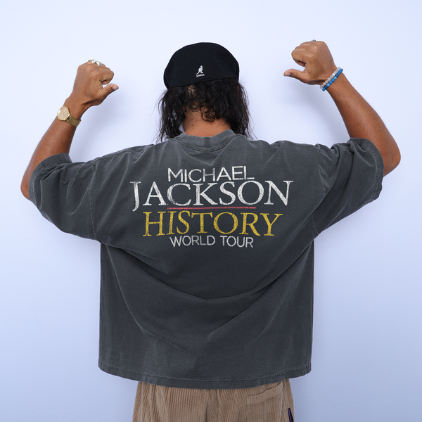 MICHAEL JACKSON '95 HISTORY WORLD TOUR HEAVYWEIGHT WASHED BLACK T