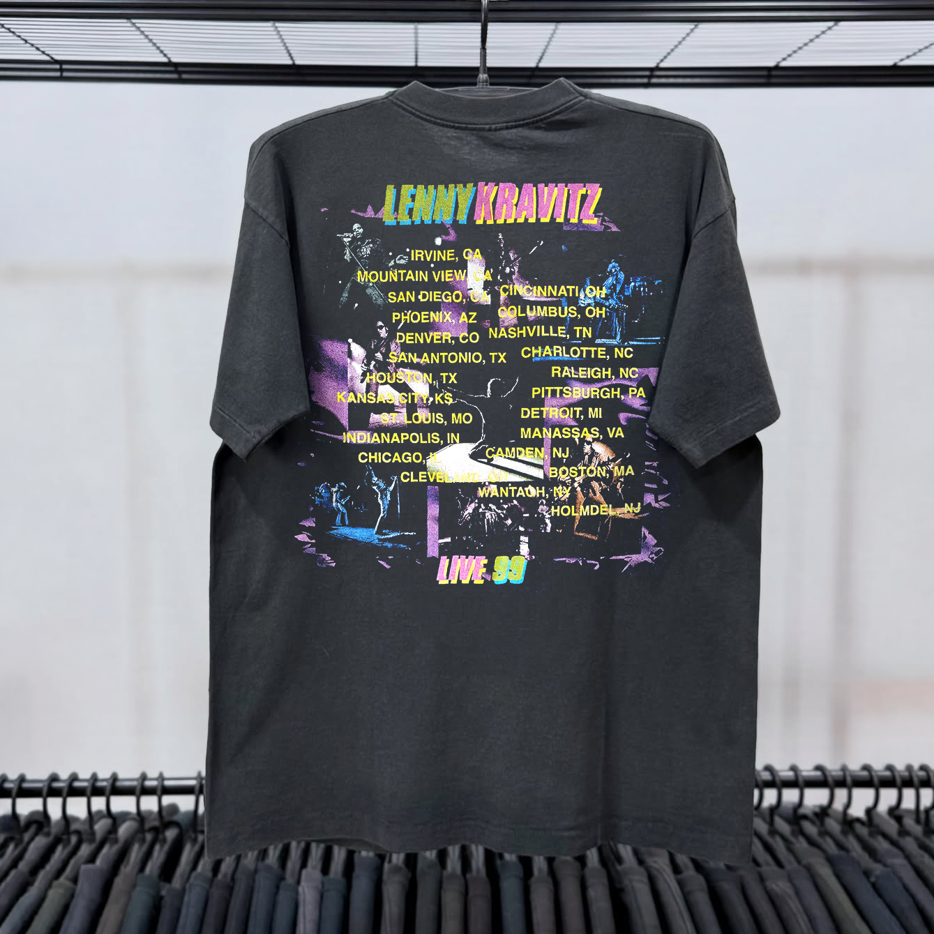 Lenny Kravitz 1999 Live Tour Heavyweight Washed Black Tee – All