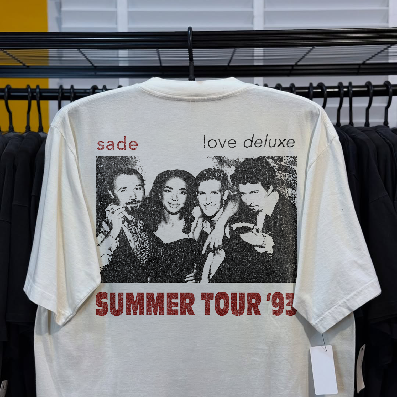 Sade Love Deluxe 1993 Summer Tour Washed White Tee – All Over The Shop