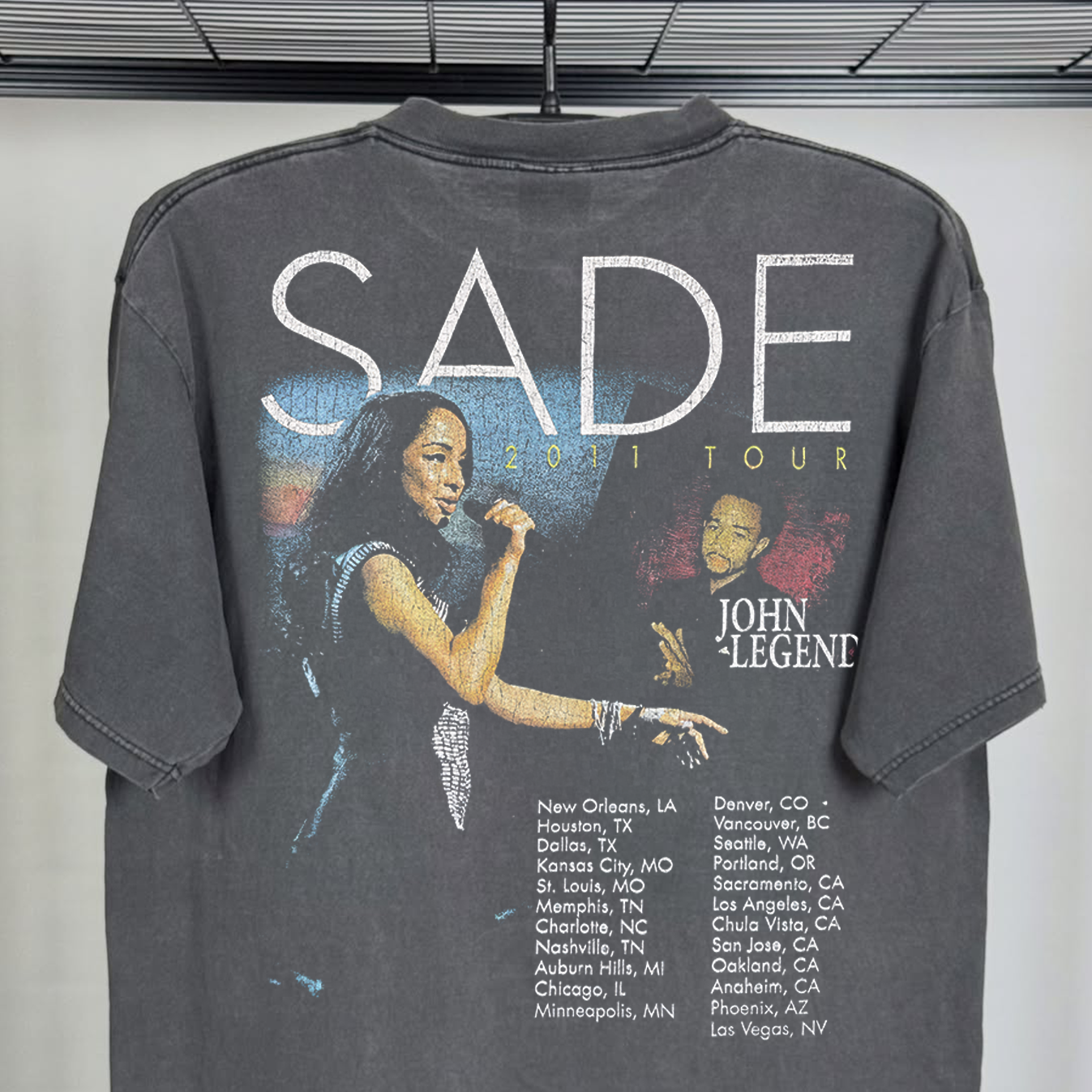 Sade 2011 Tour Heavyweight Washed Black Tee – All Over The Shop