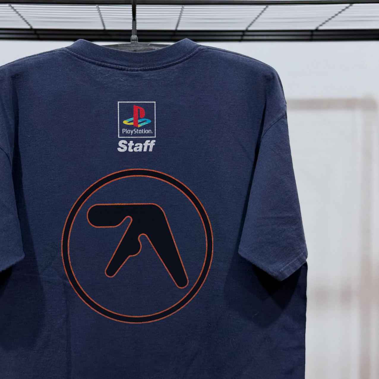 Aphex Twin x PlayStation 1997 Staff Promo Heavyweight Navy Tee