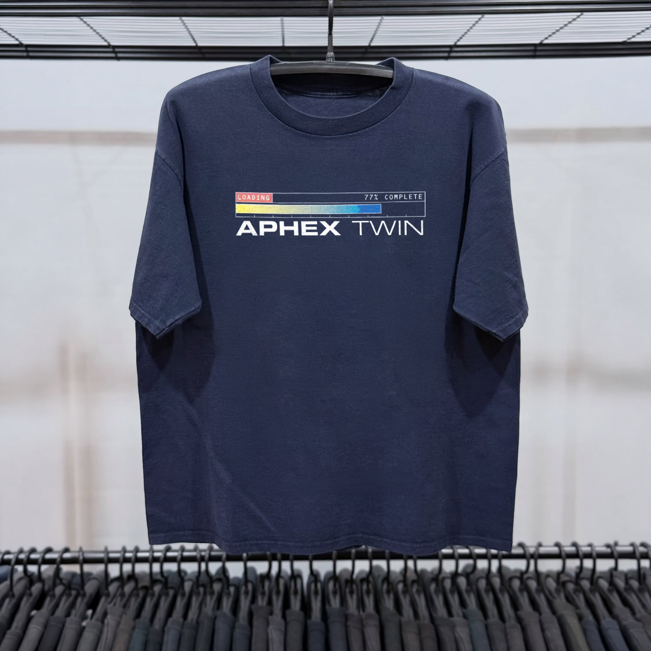 Aphex Twin x PlayStation 1997 Staff Promo Heavyweight Navy Tee Aphex Twin x PlayStation 1997 Staff Promo Heavyweight Navy Tee