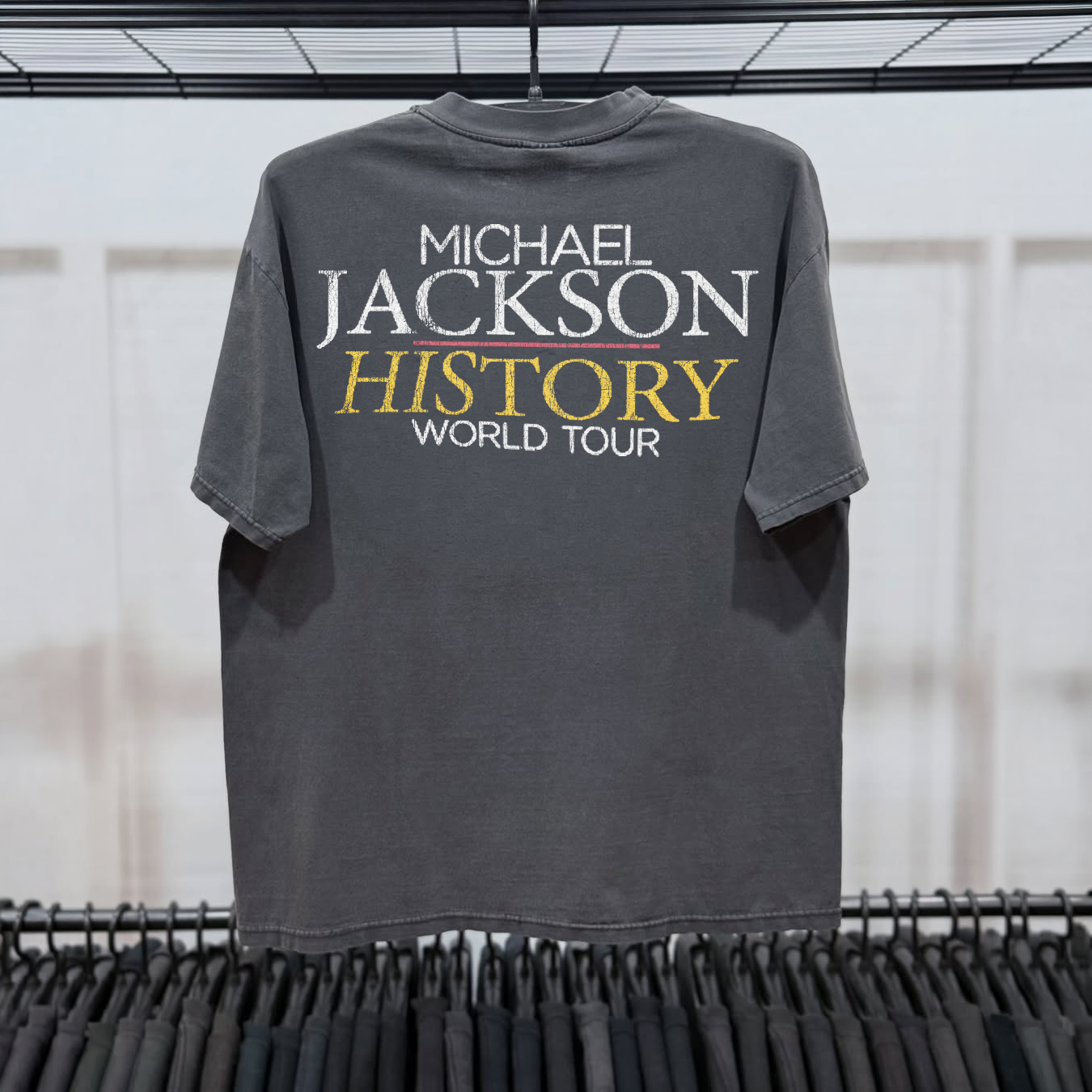 Michael Jackson '95 History World Tour Heavyweight Washed Black
